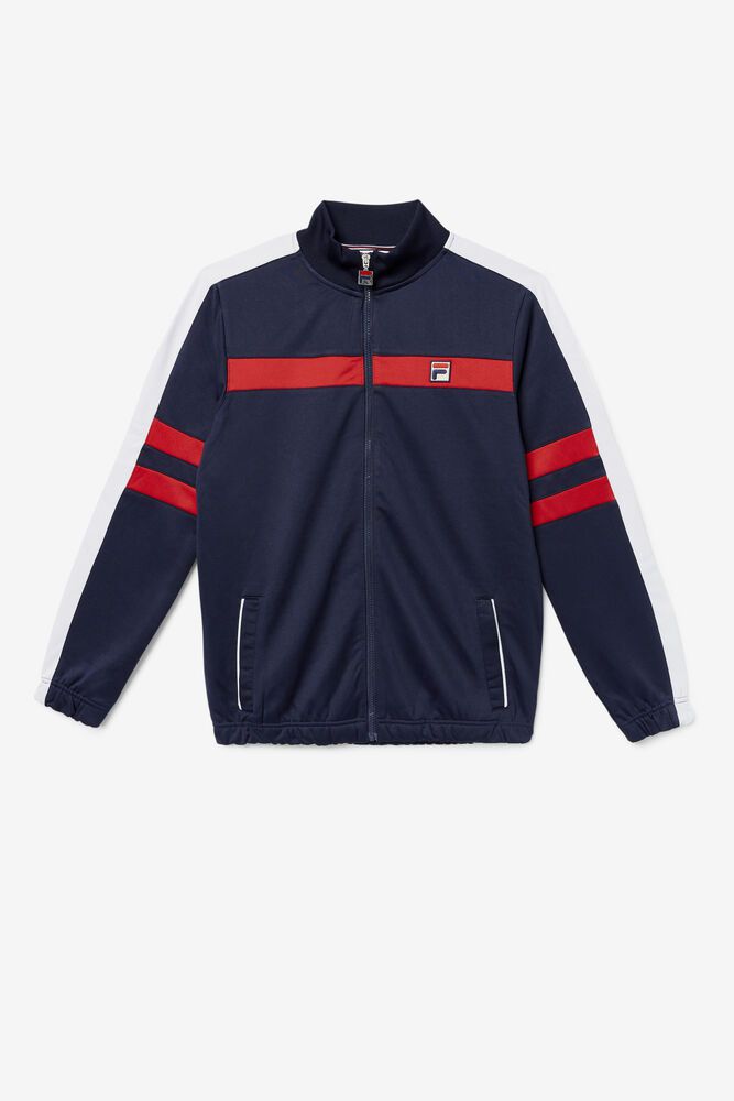 Fila Jacket Mens Navy Peridot Track - Ireland 80526-SVYB